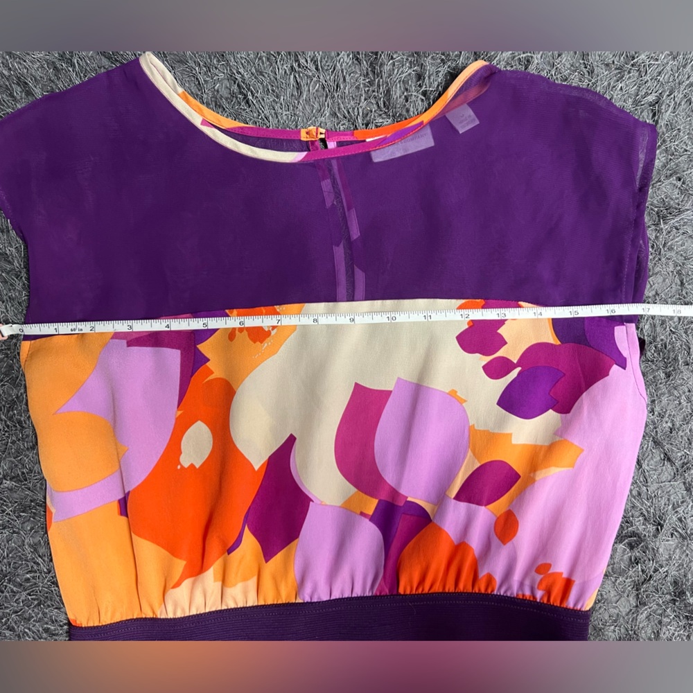 Colorful Sheer Top Cocktail Dress - Picture 12 of 15